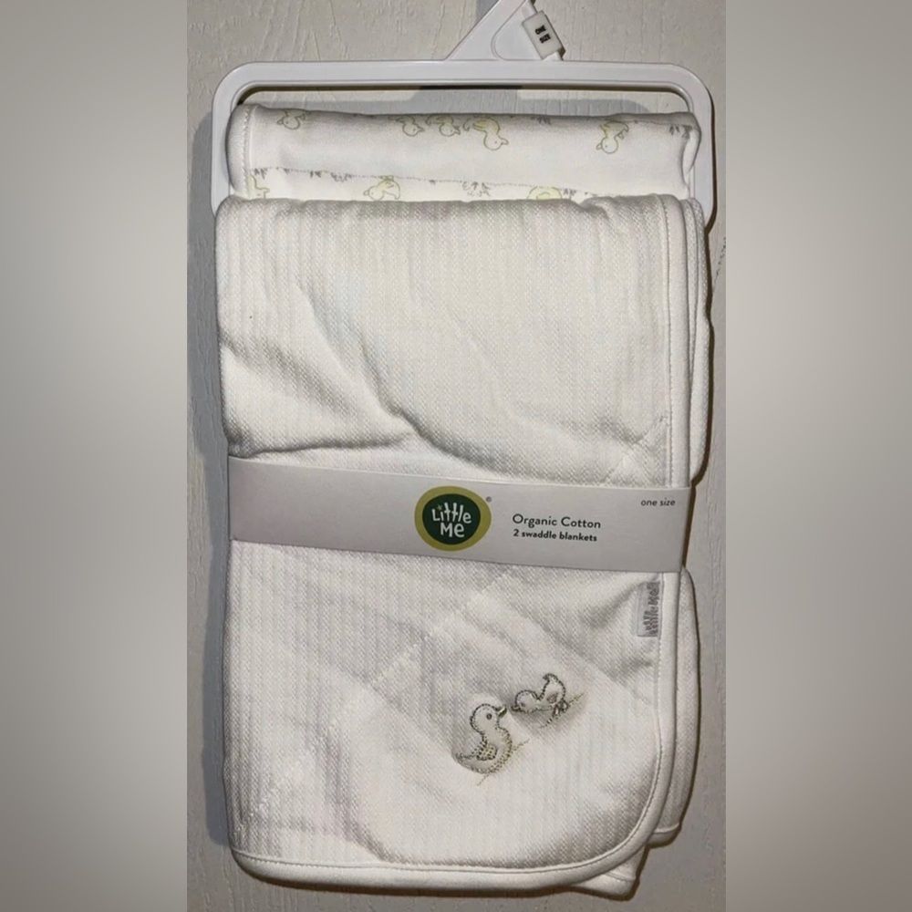Little me Swaddle Blanket Set of 2 Ducks